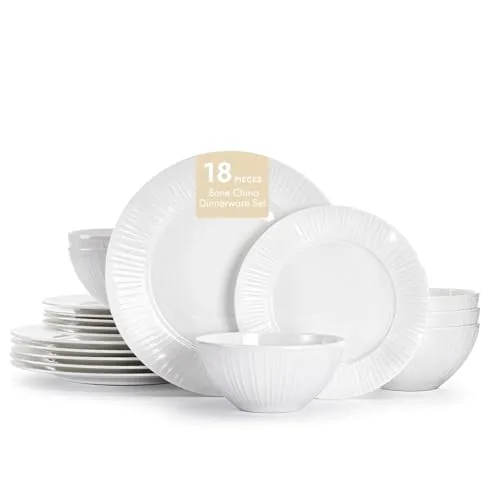 Kingstone Textured White China for Six
