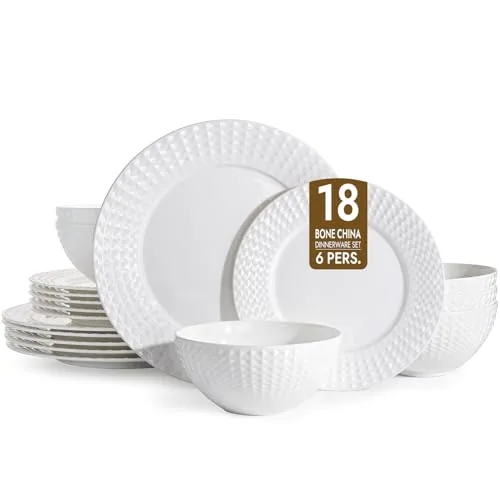 Kingstone Rhombus Edge China for Six