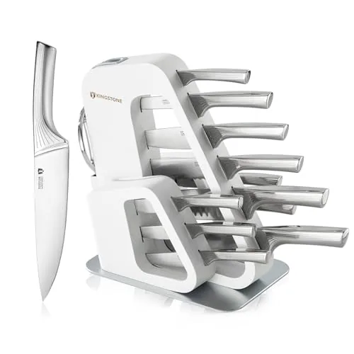 Kingstone White Knife Block Set